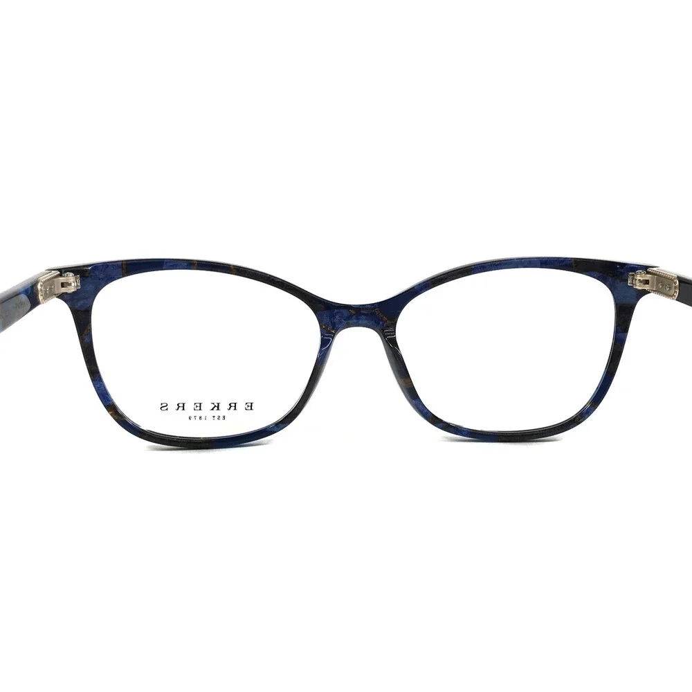 Erkers Eyeglasses Frames CLAYTON Polar Ice Blue Marble Cat Eye 53-18-145